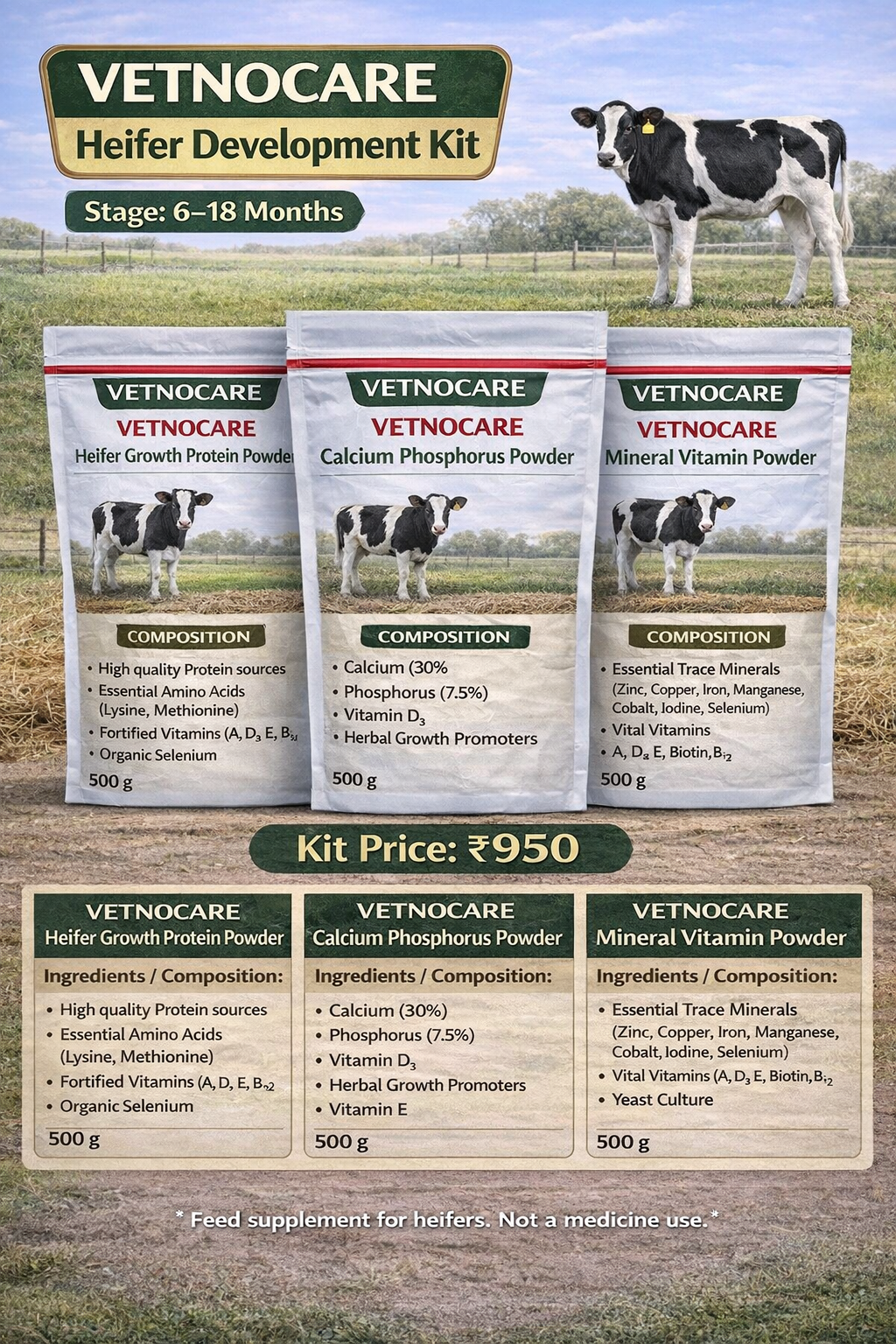 Vetnocare Heifer Development Kit