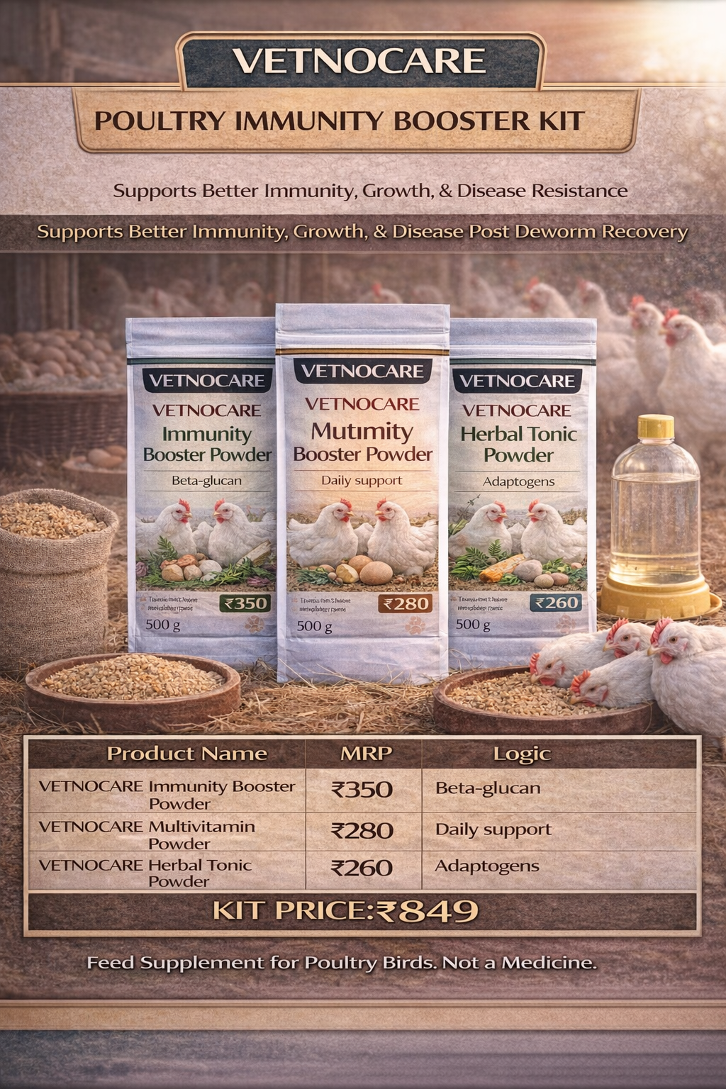 Vetnocare Poultry Immunity Booster Kit