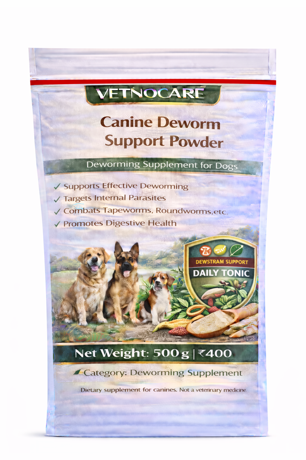 Vetno Canine Deworm Support Powder
