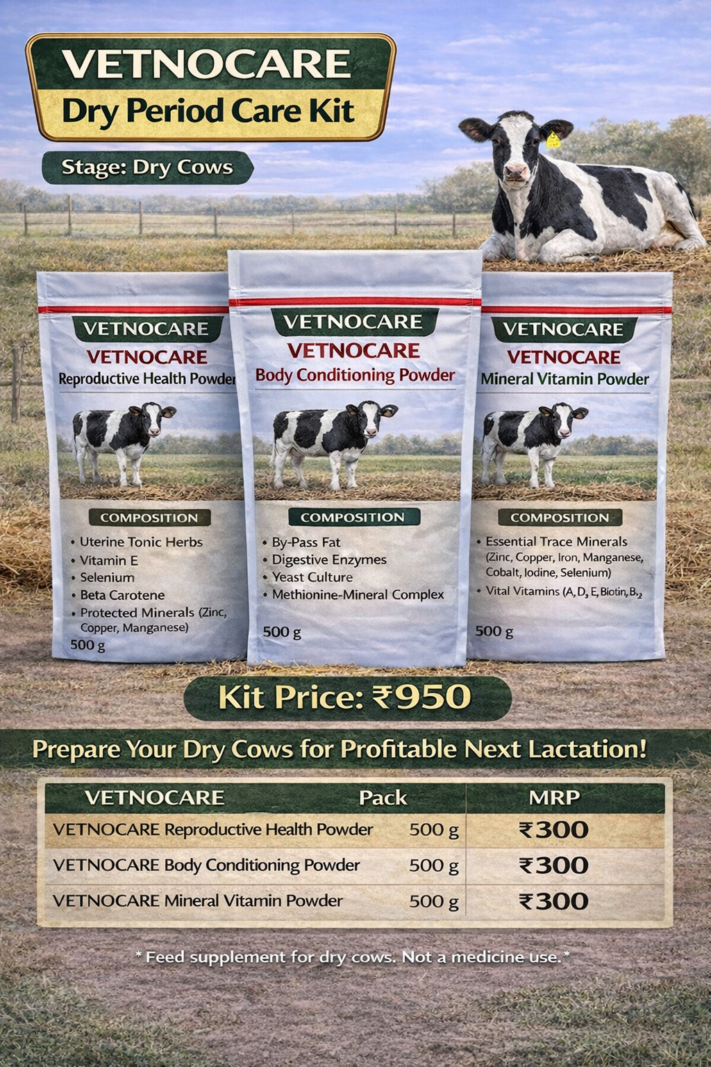 Vetnocare Dry Period Care Kit