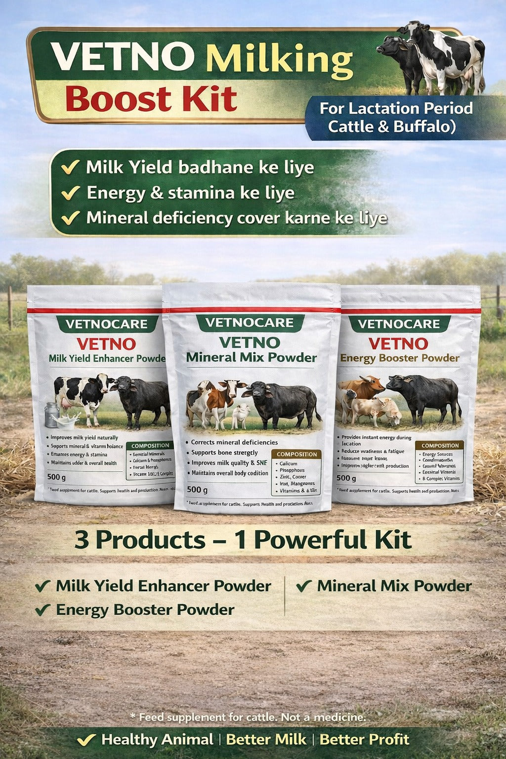 Vetnocare Milking Boost Kit