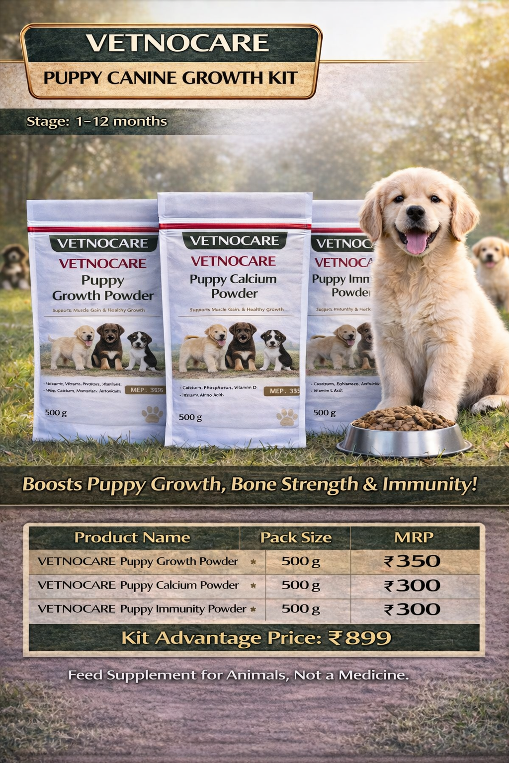 Vetnocare  Puppy Growth Kit