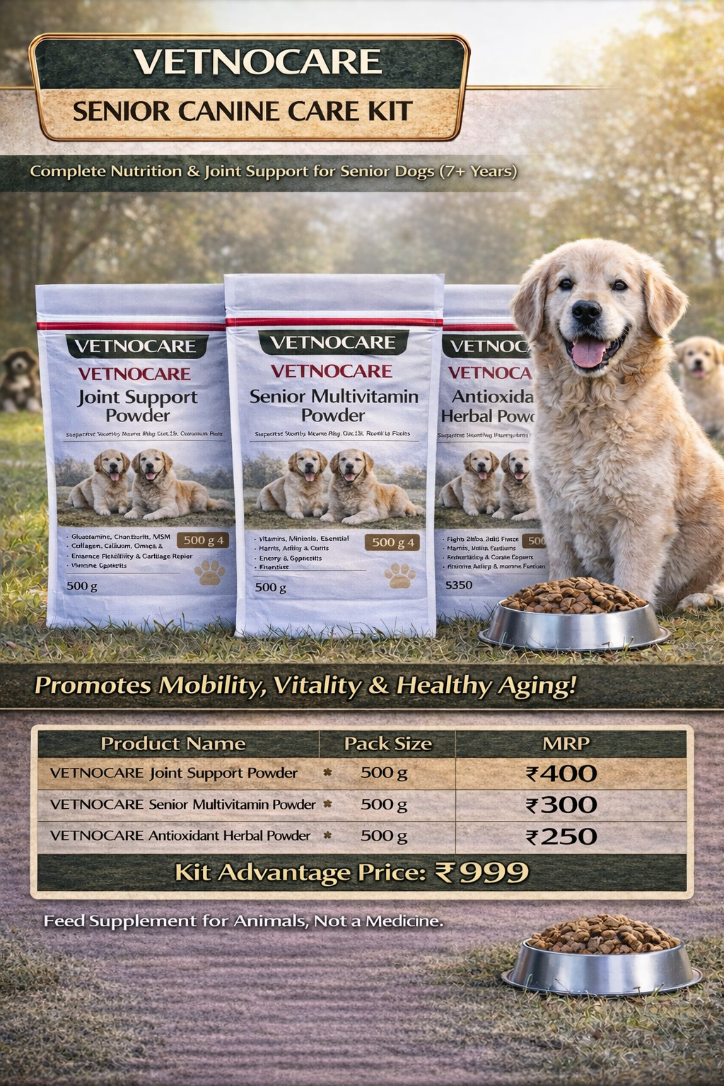 Vetnocare Senior Canine Care Kit